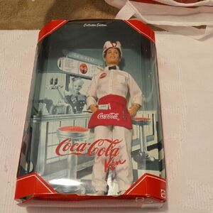 Vintage Coca-Cola Ken Doll in Red and White Attire